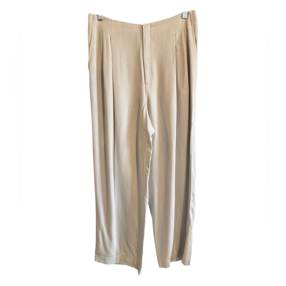 Linda Allard Ellen Tracy Light Gray Woman's Wool Straight Leg Pants, Size 12